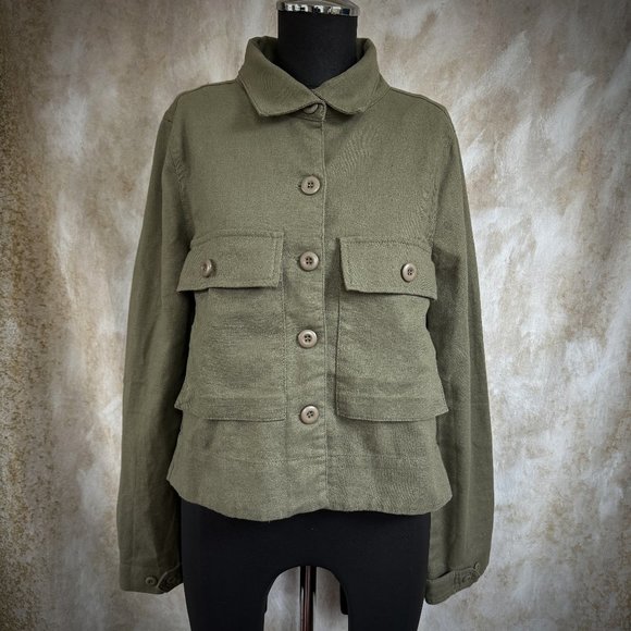 Fate by LFD Military Back Pleat Swing Jacket - S - Picture 2 of 7